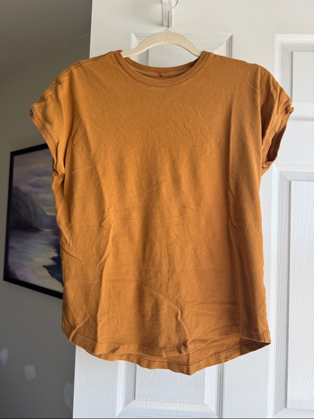 Ease Tee. Everyday Crewneck Short Sleeve Tee - Rust Brown